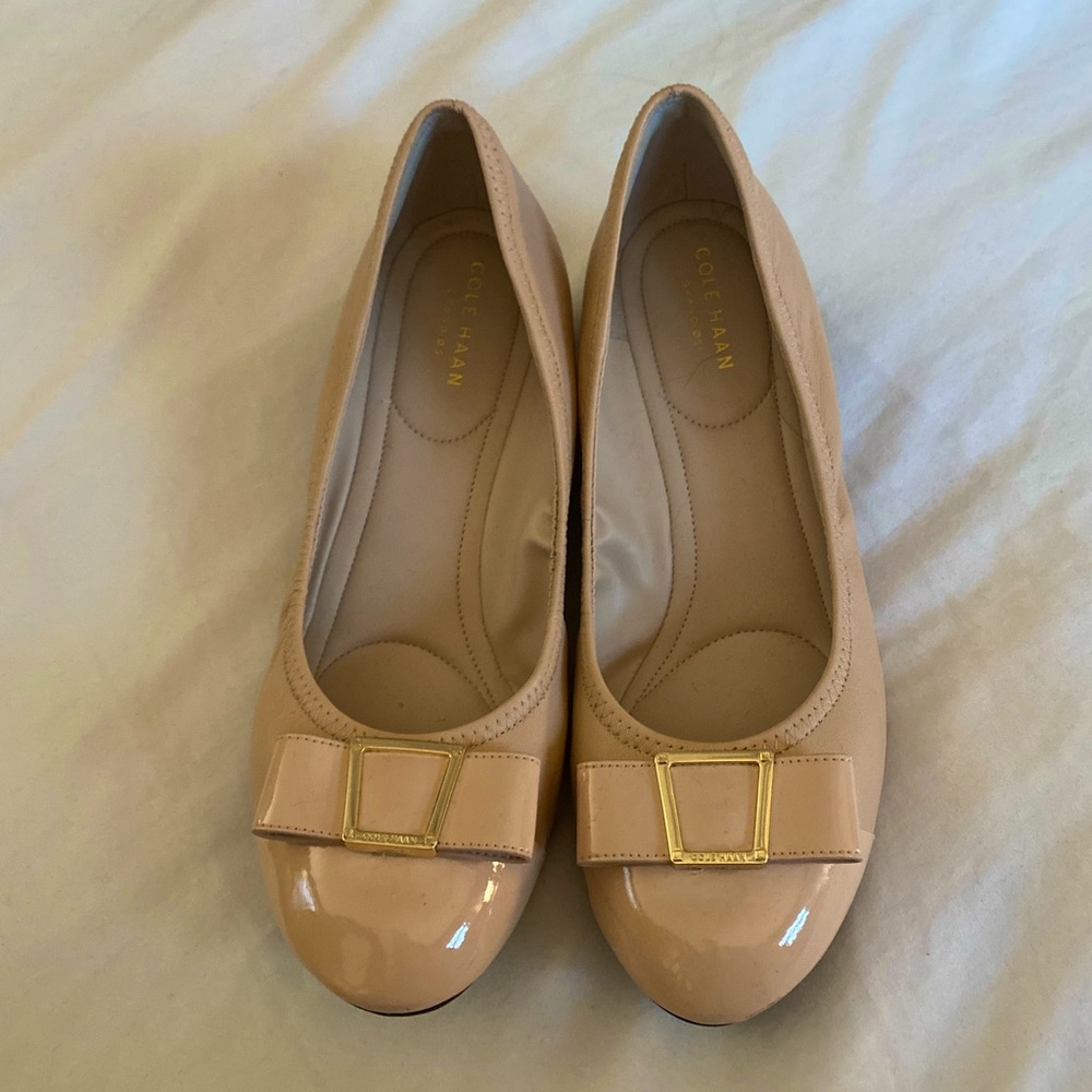 Cole Haan nude wedges